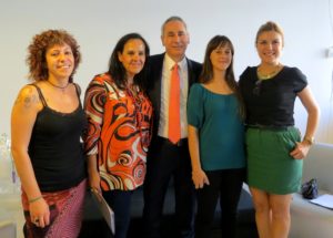 De izquierda a derecha: Marta Antón, Paloma Lobo, Rafael Sanchez-Borrego, Paqui Blanco y Nayara Malnero