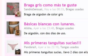 captura de pantalla de www.bragasusadas.com
