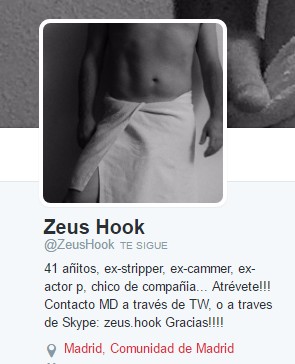 Perfil de Twitter de Zeus Hook